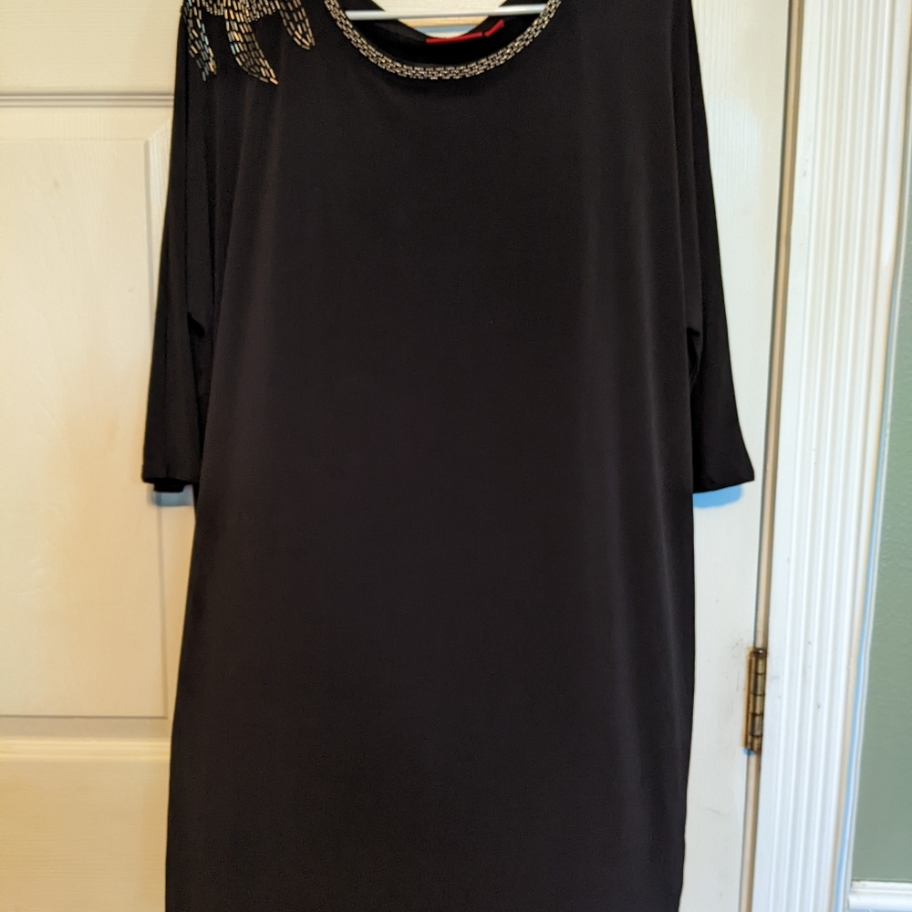 Women's ELLE Bead Embellishments Blouse Size L Preowned